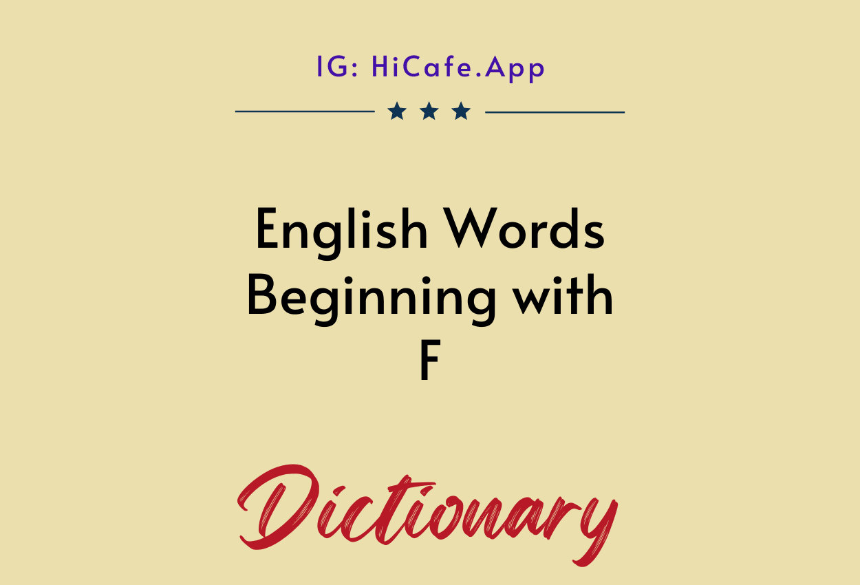 English words starting with F