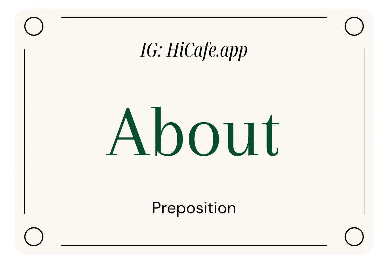 English Preposition About