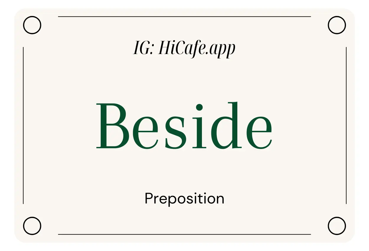 beside preposition examples