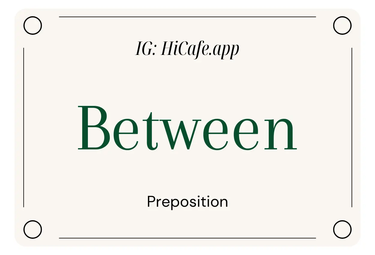 English Preposition Between