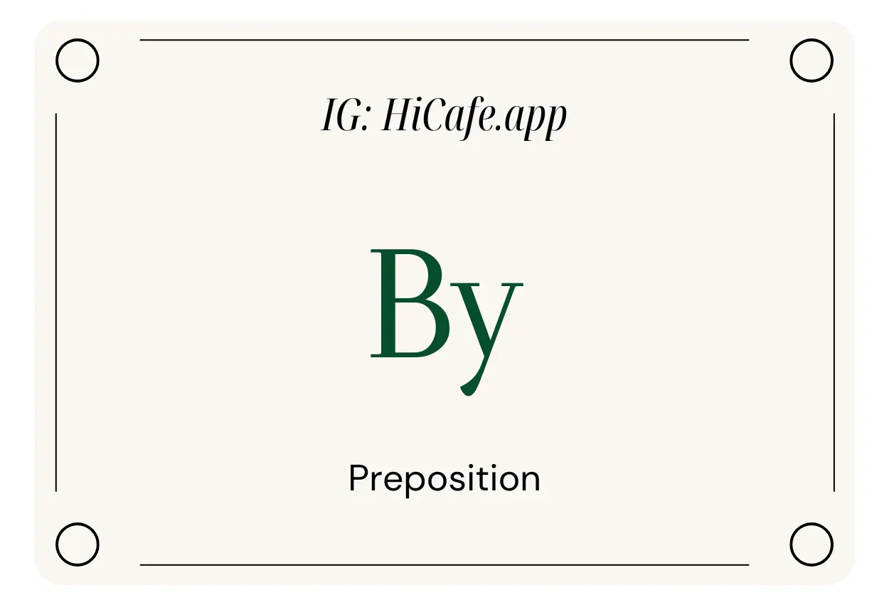 English Preposition By