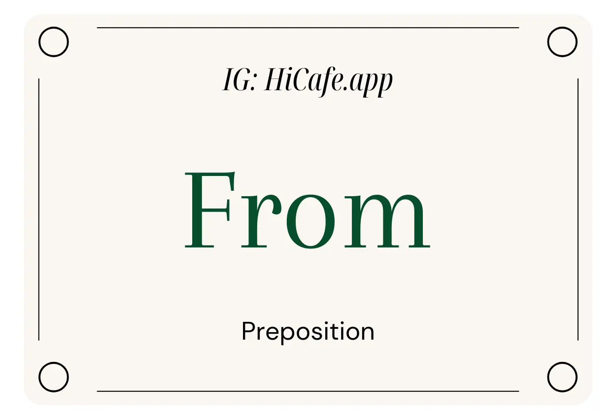 English Preposition From