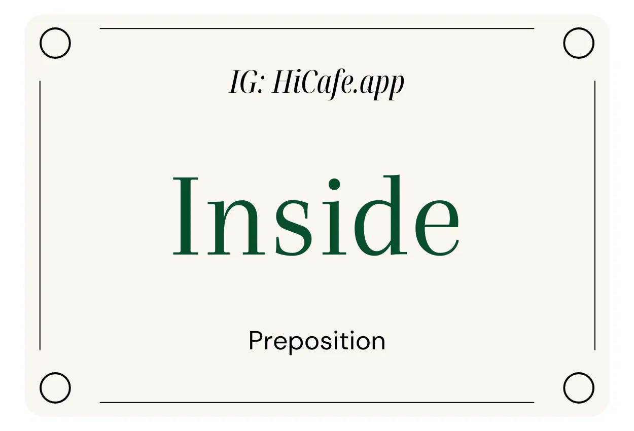 English Preposition Inside