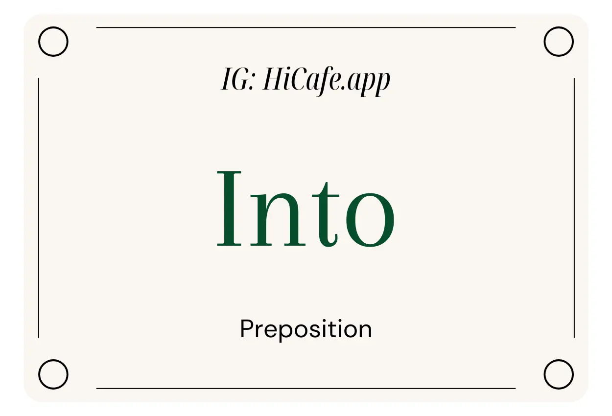 into preposition examples