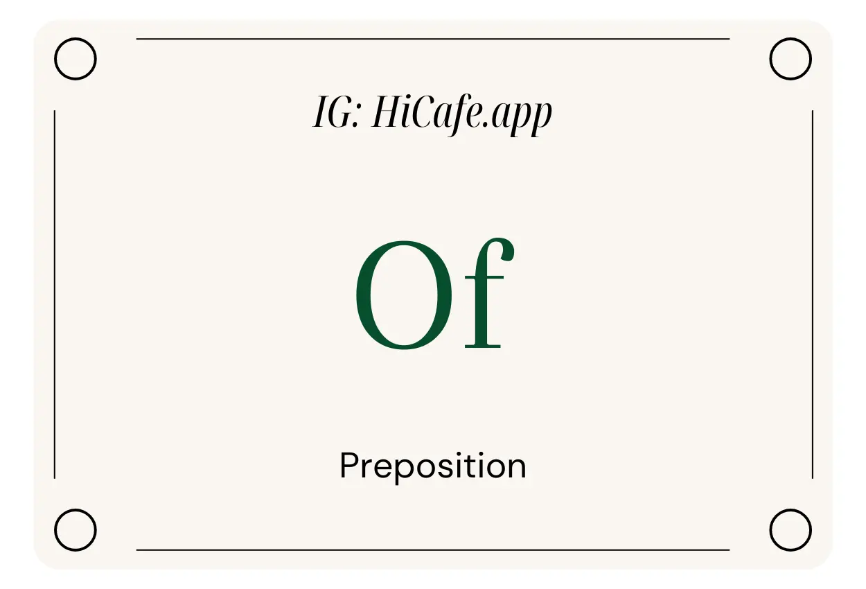 English Preposition Of