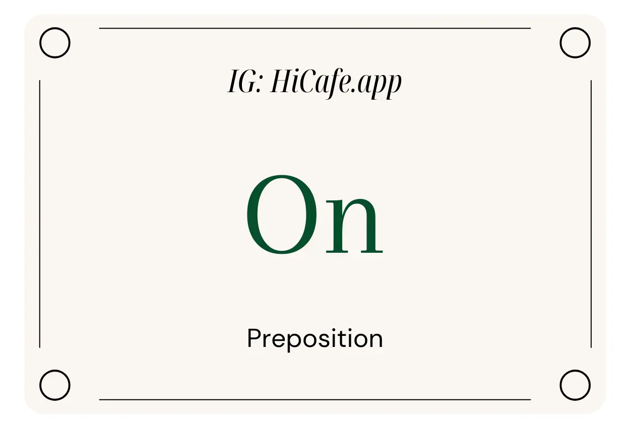 preposition on examples