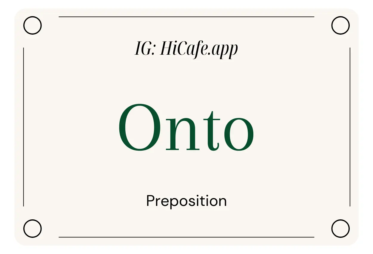 onto preposition examples