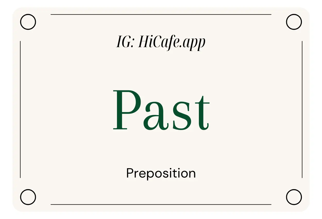 English Preposition Past