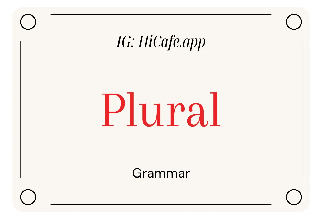 English Grammar Plural