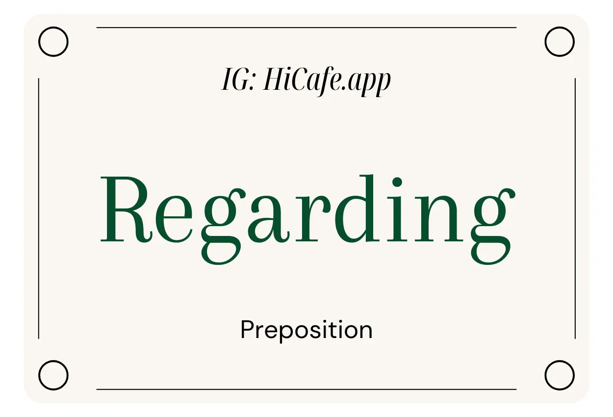 regarding preposition meaning