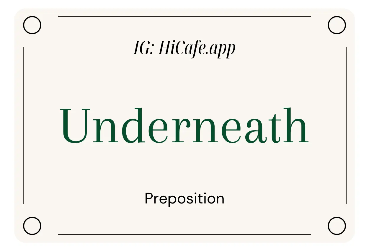 underneath preposition examples