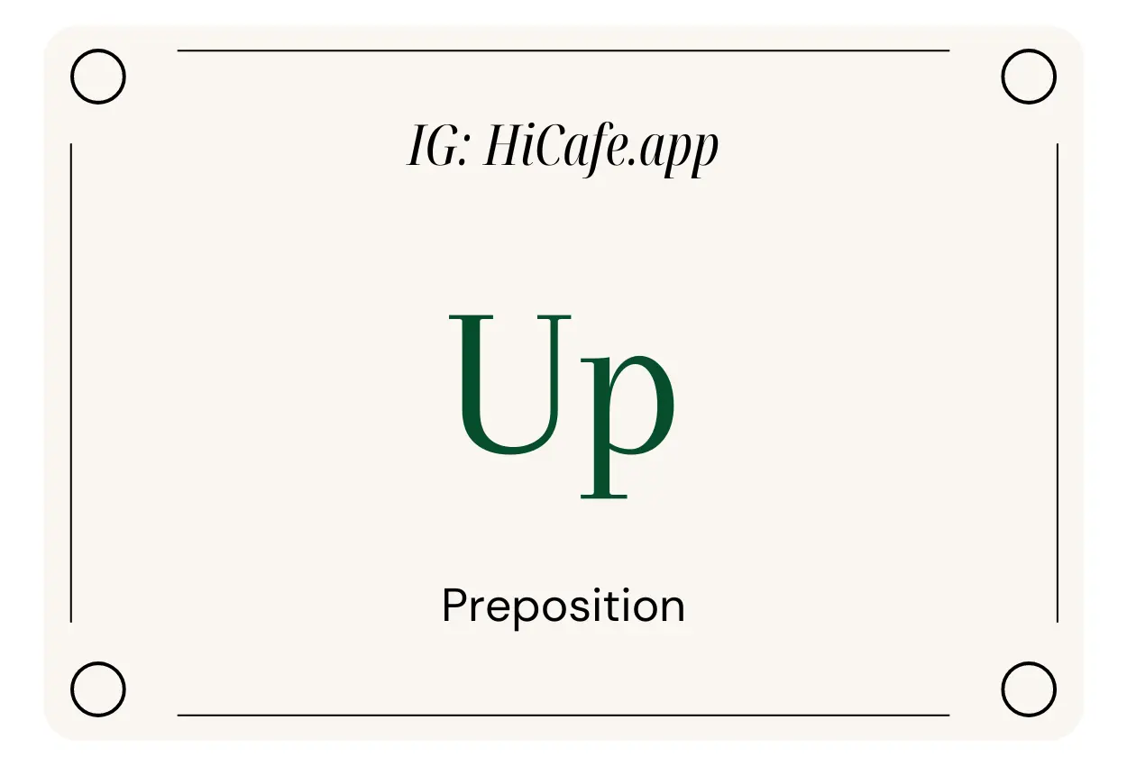 English Preposition Up