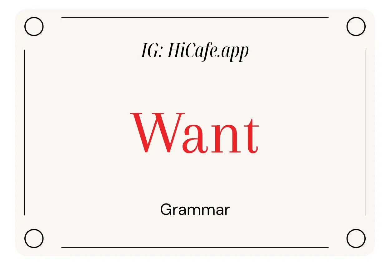 want grammar