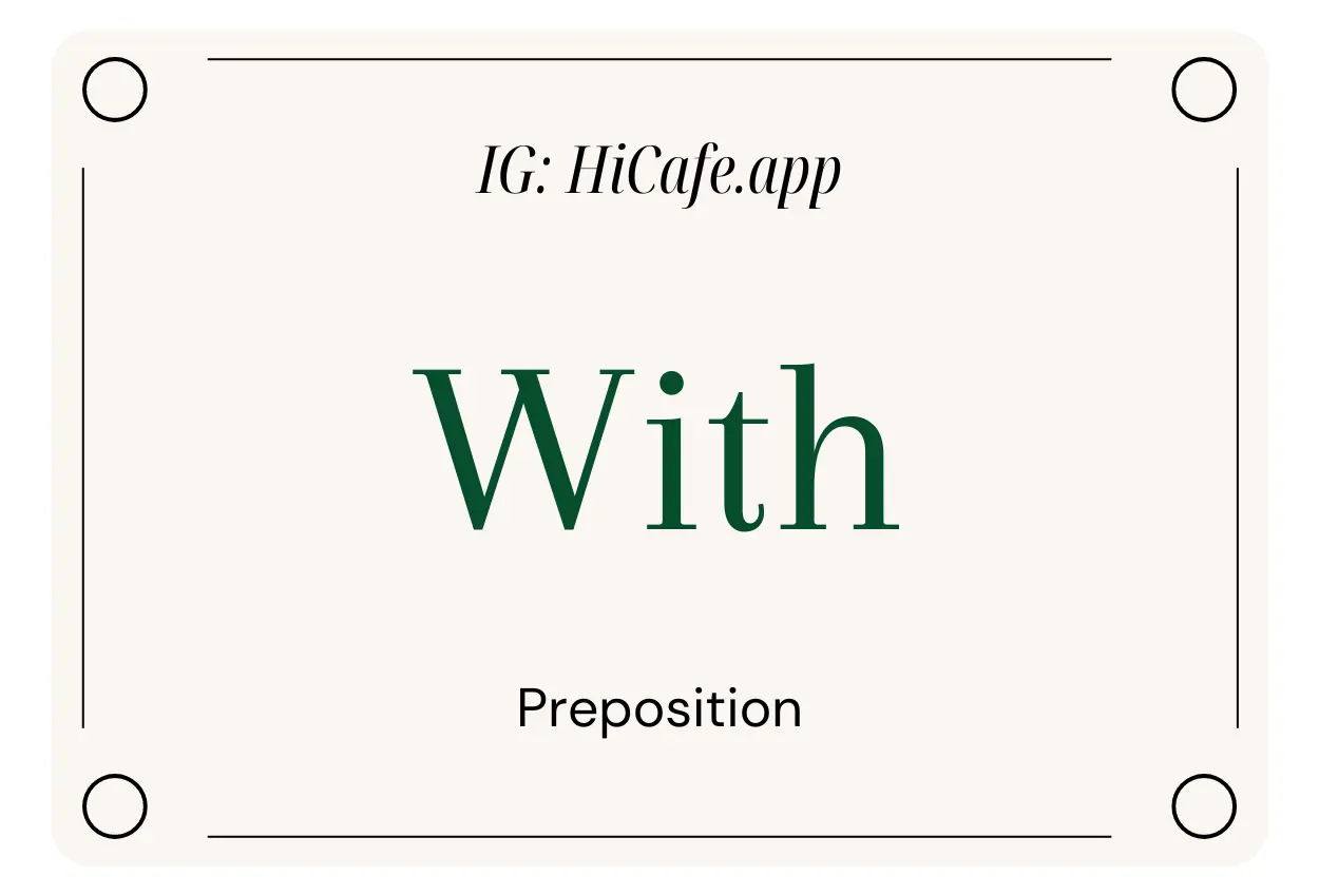 English Preposition With