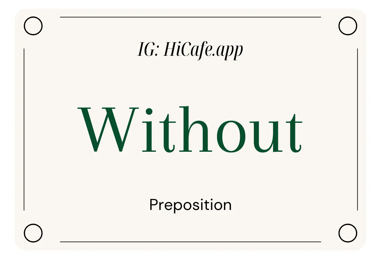 without preposition examples