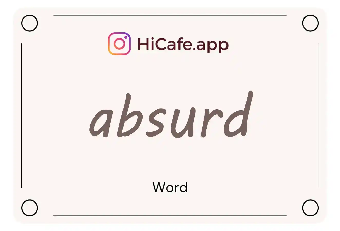 Meaning and usage of absurd word