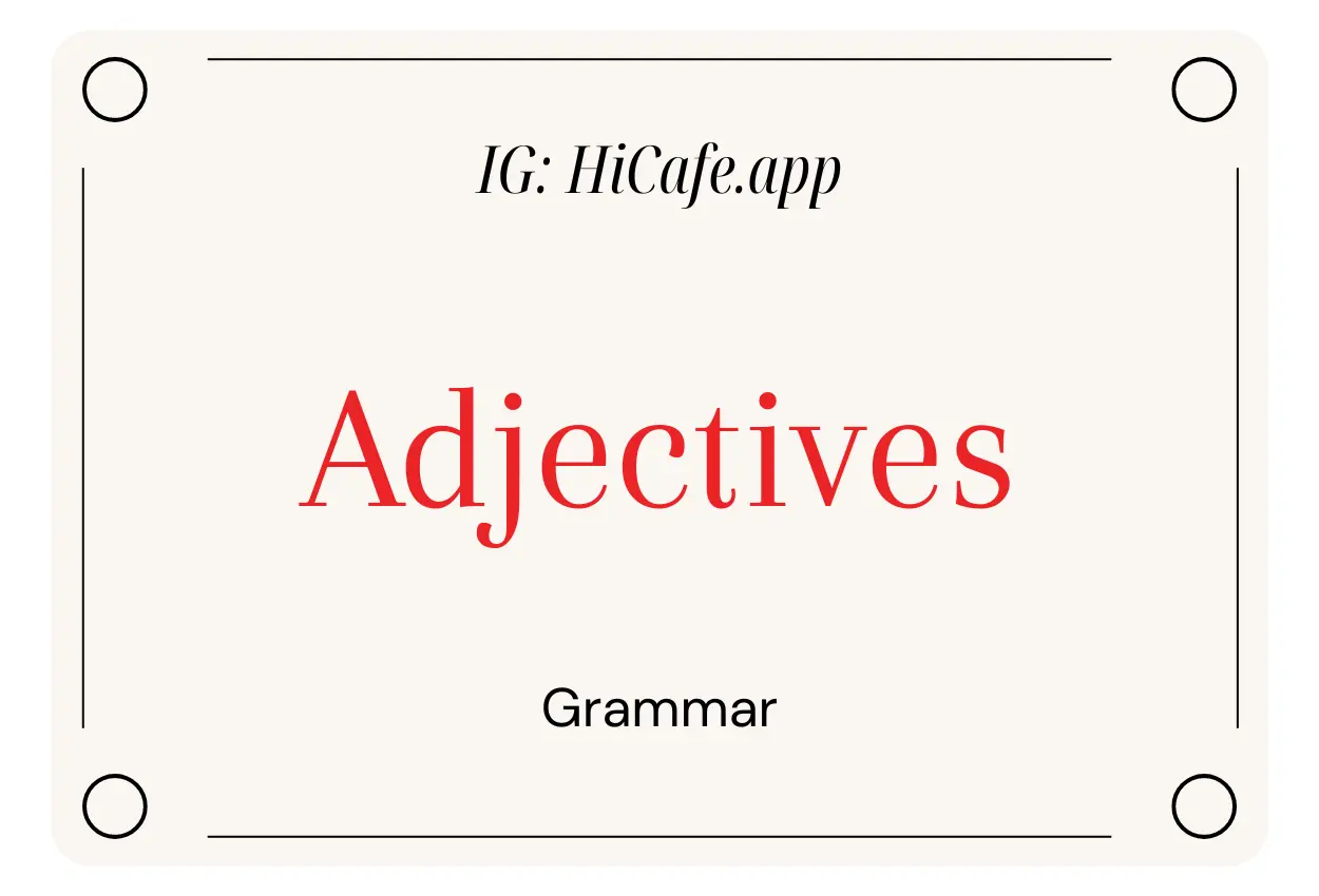 Adjectives in English Grammar