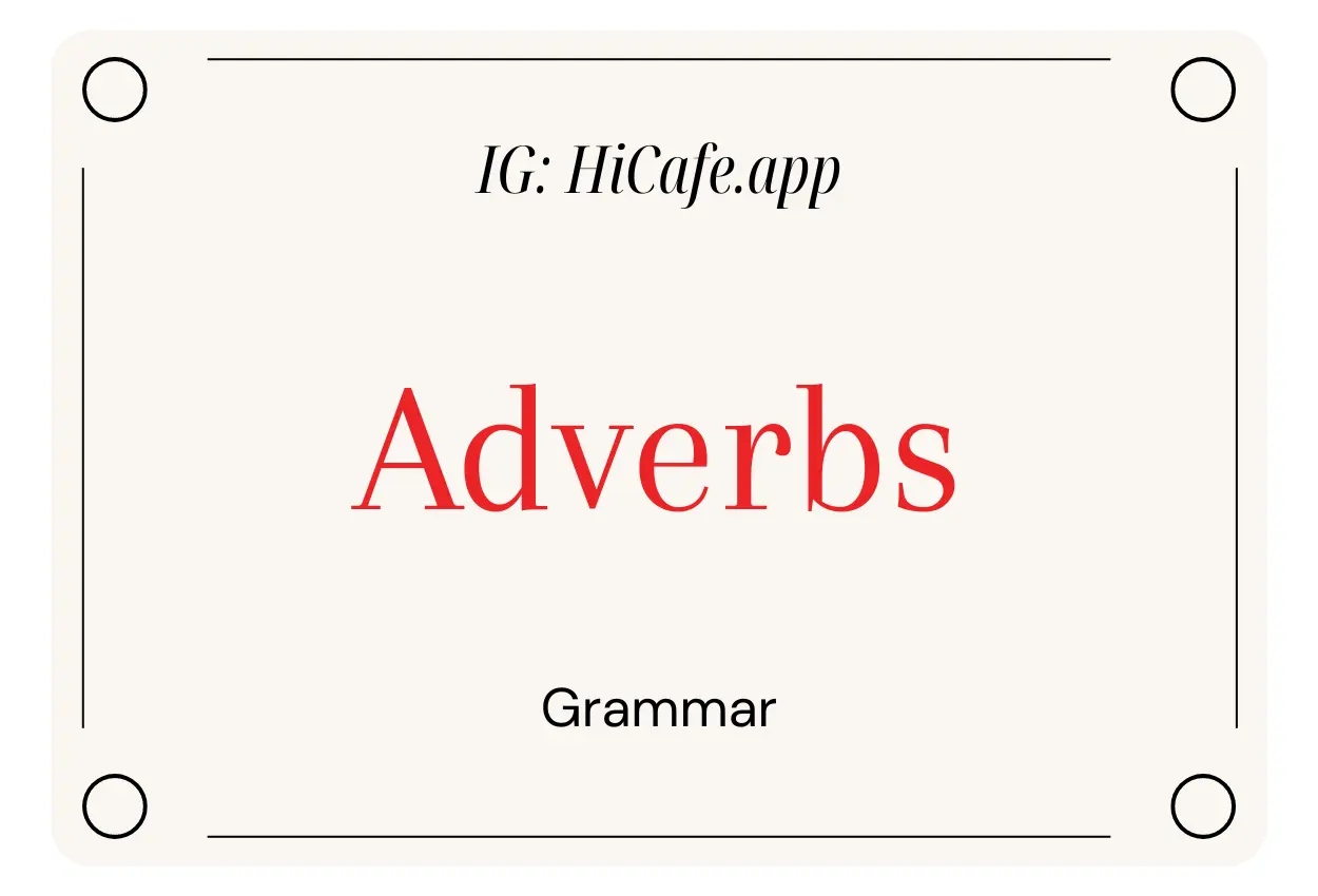 Adverbs in English Grammar