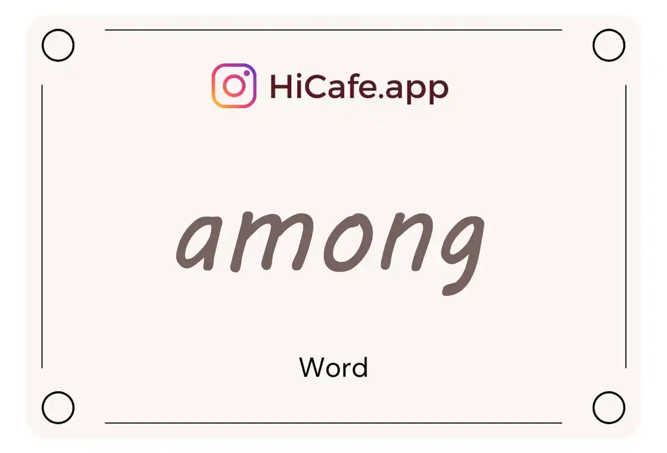 Meaning and usage of among word