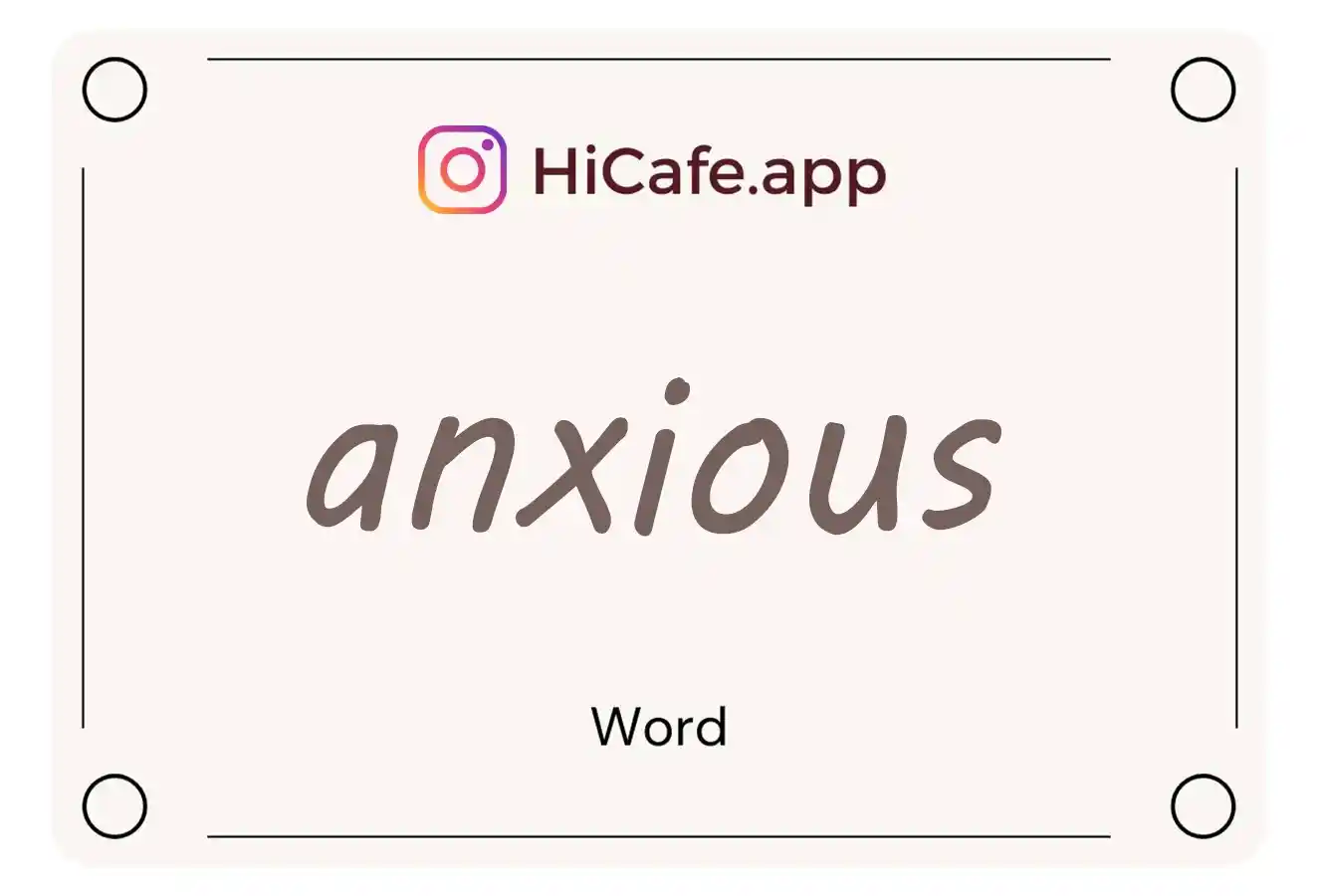 Meaning and usage of anxious word