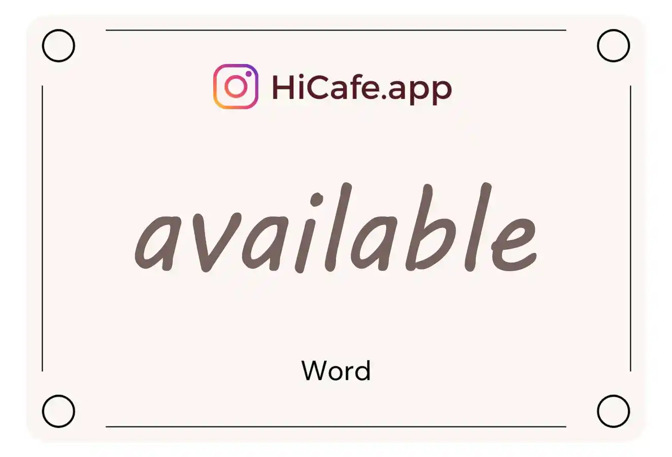 Meaning and usage of available word