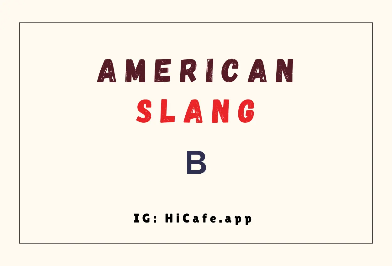 American slang words - letter B