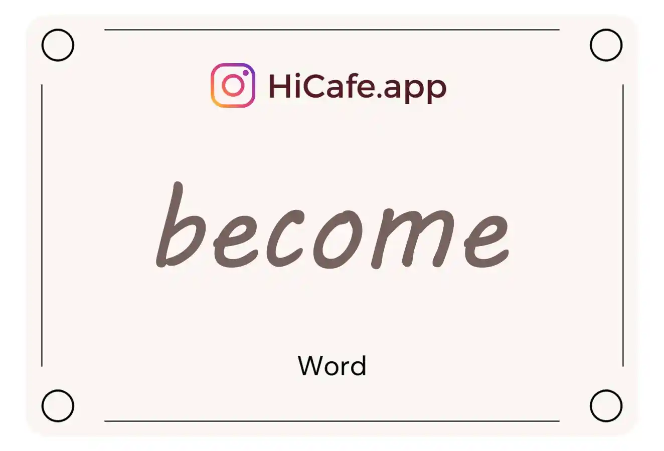 Meaning and usage of become word