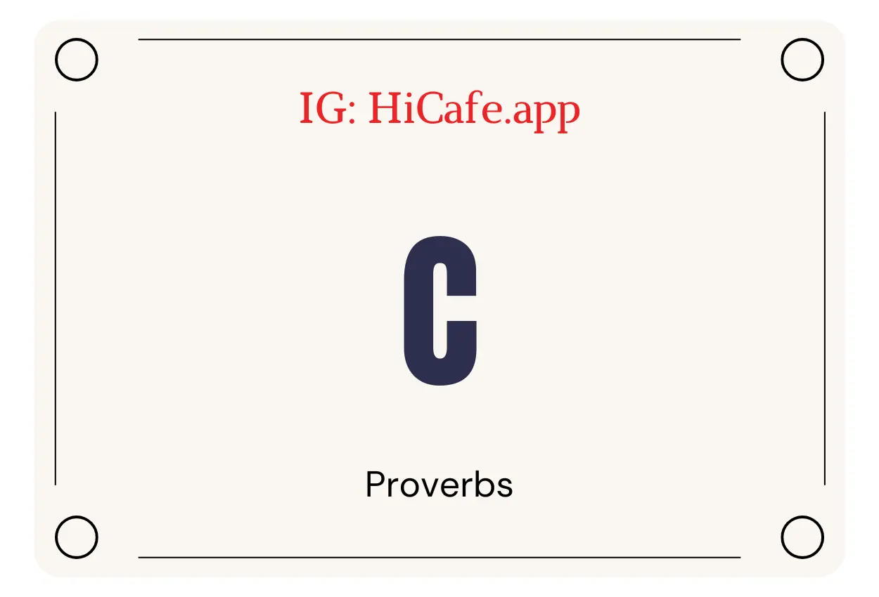 American proverb words - letter C