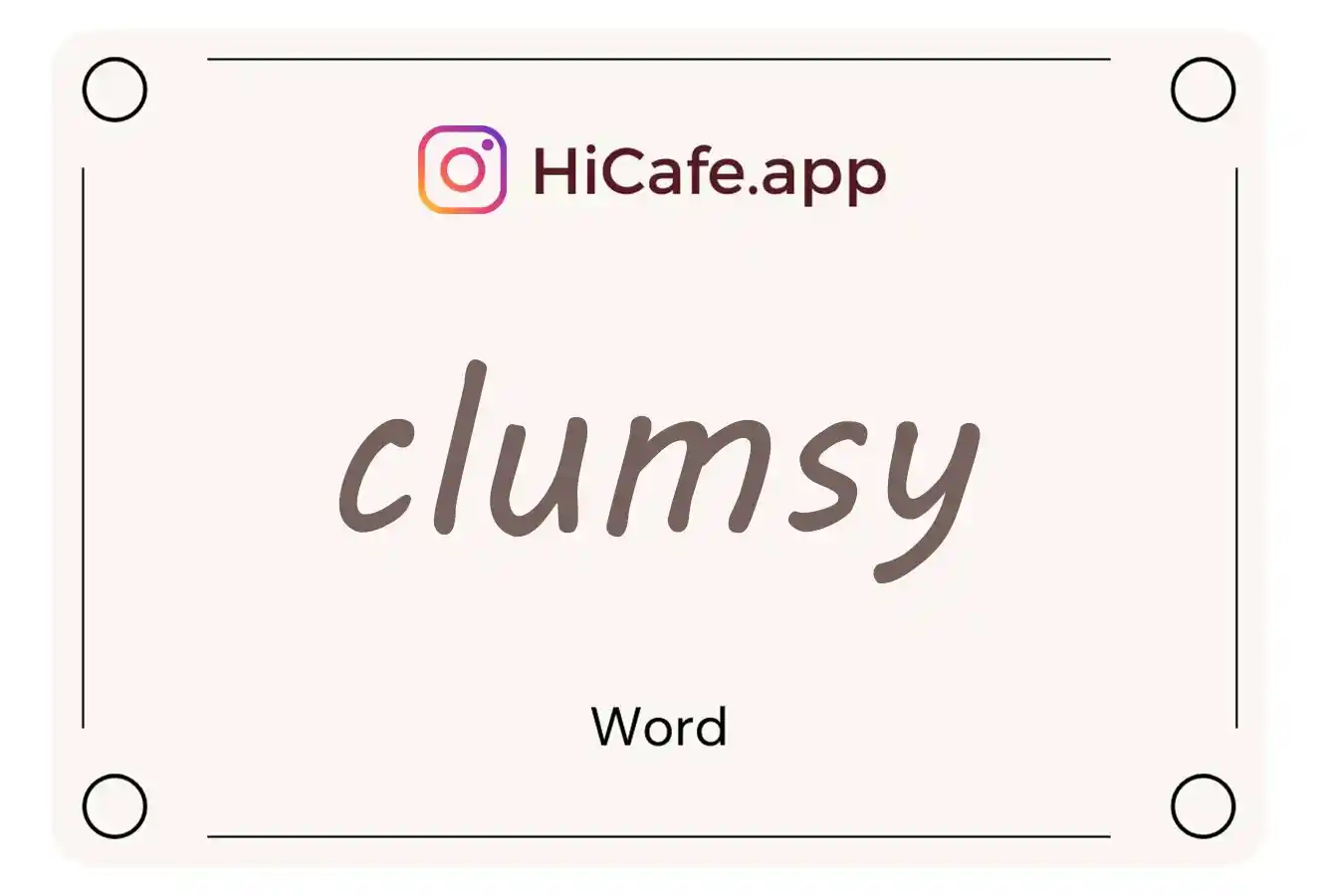 Meaning and usage of clumsy word