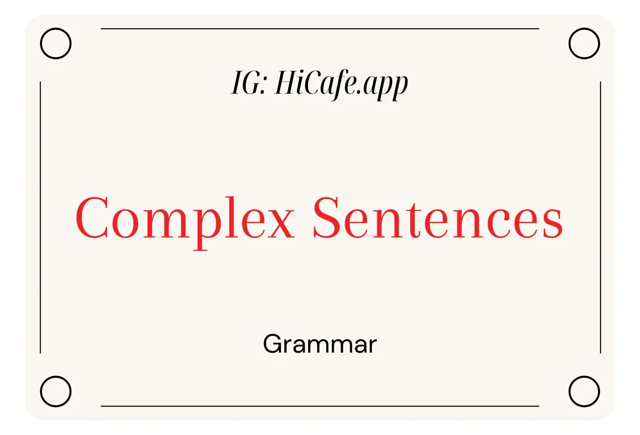 complex sentences in english