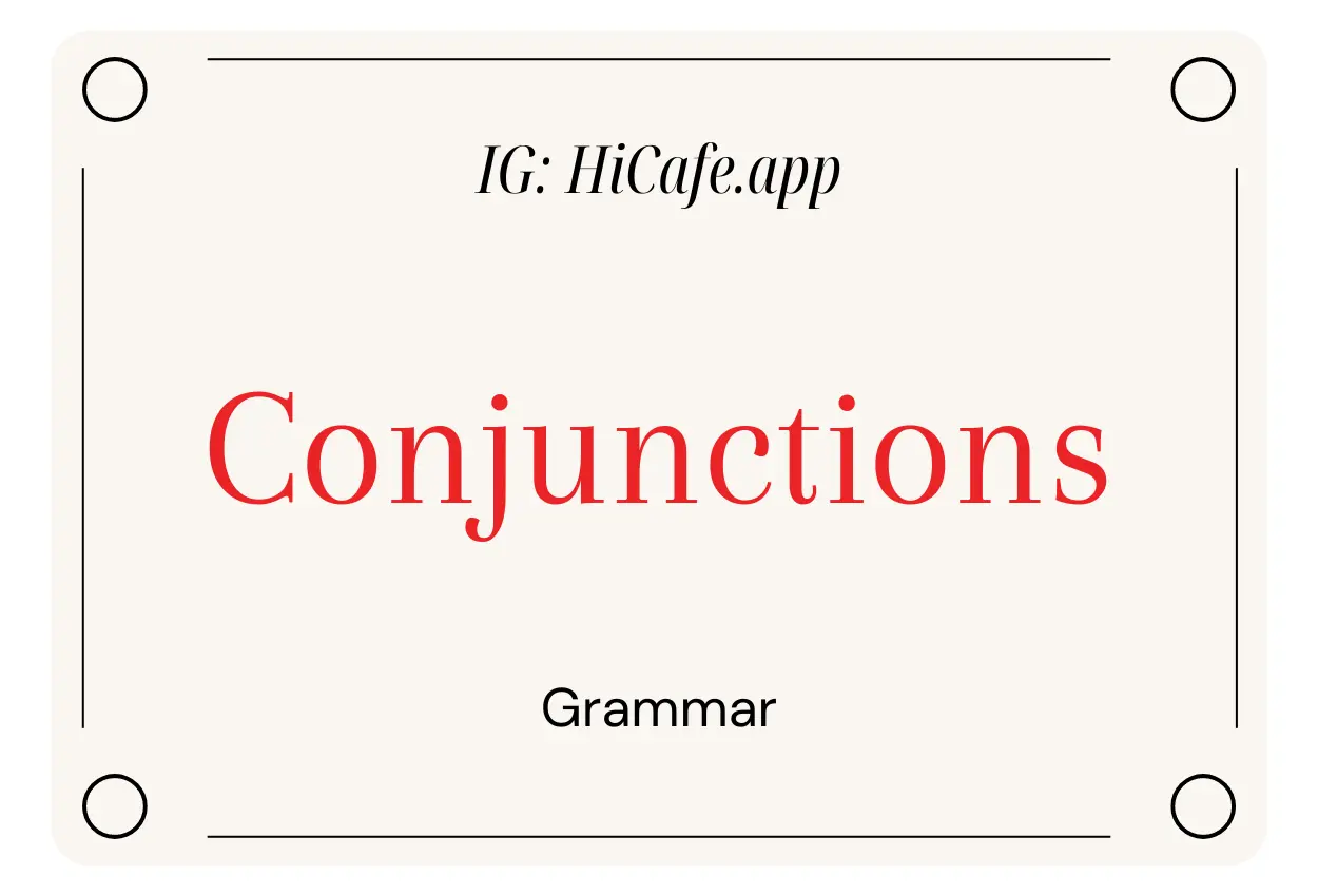 English Grammar Conjunctions