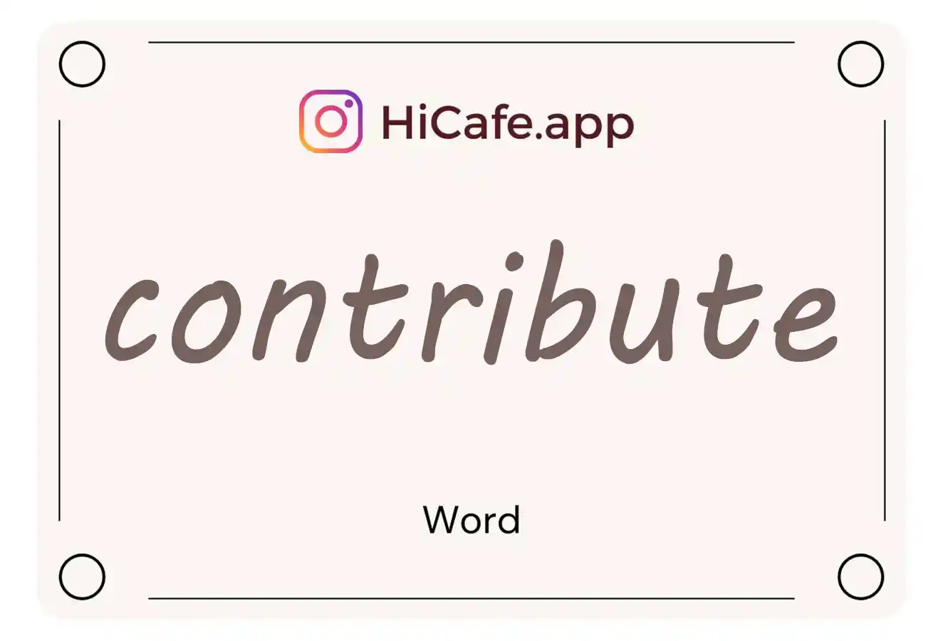 Meaning and usage of contribute word