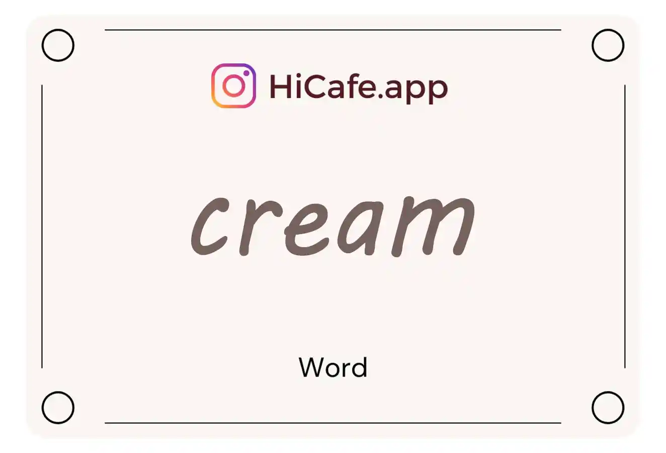 Meaning and usage of cream word