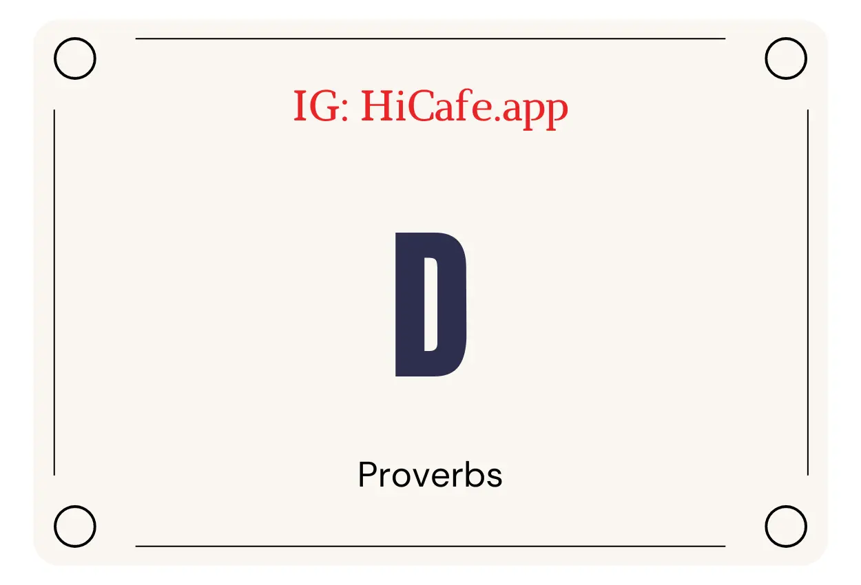 American proverb words - letter D