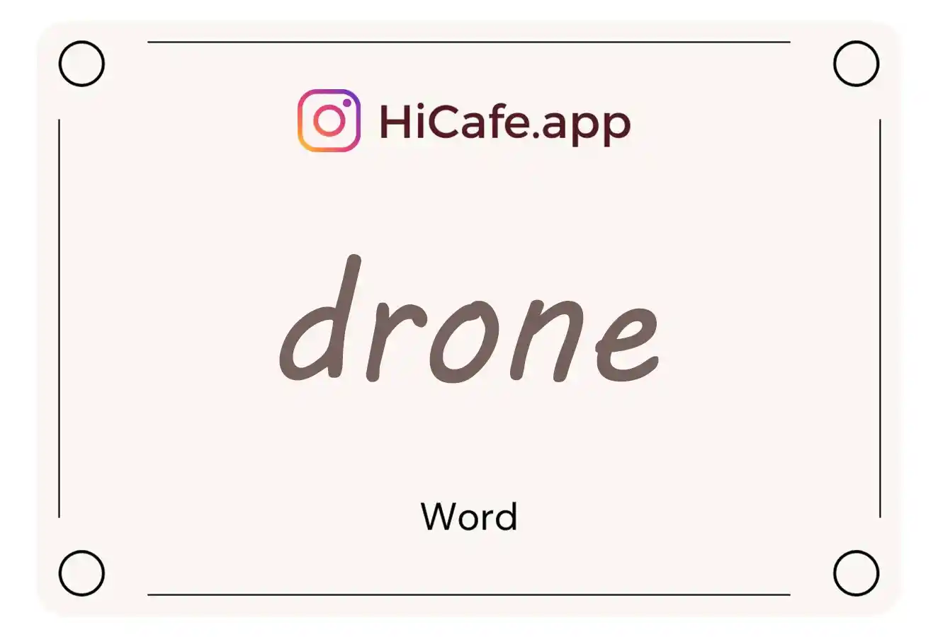 Meaning and usage of drone word