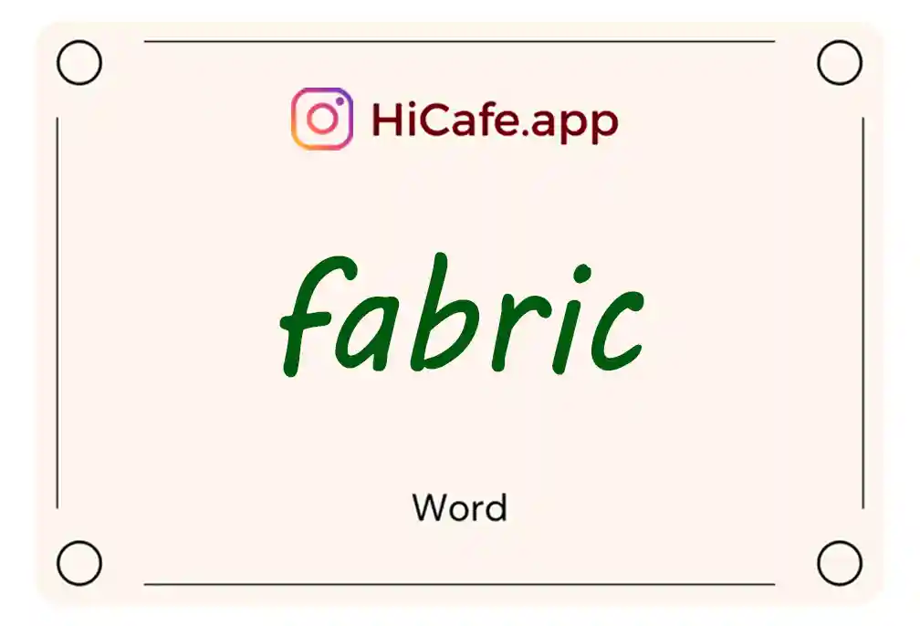 Meaning and usage of fabric word