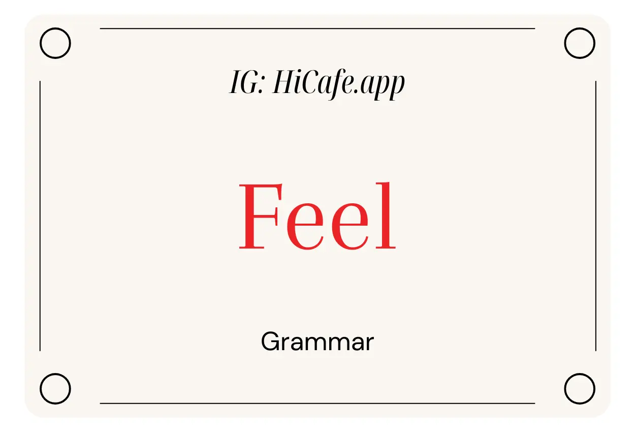 English Grammar Feel