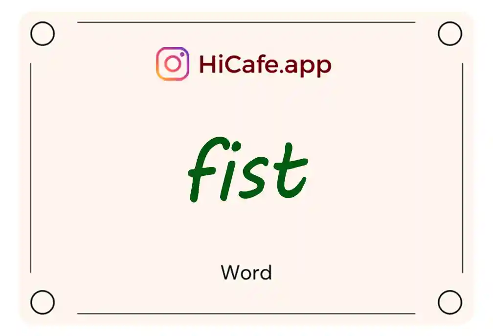 Meaning and usage of fist word