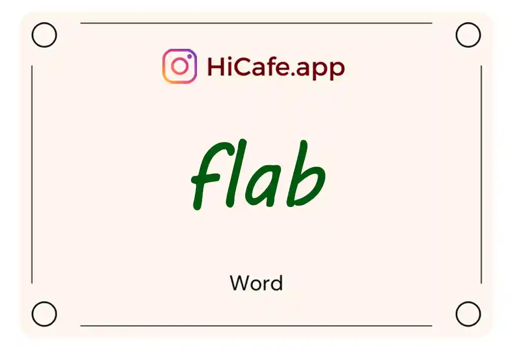 Meaning and usage of flab word