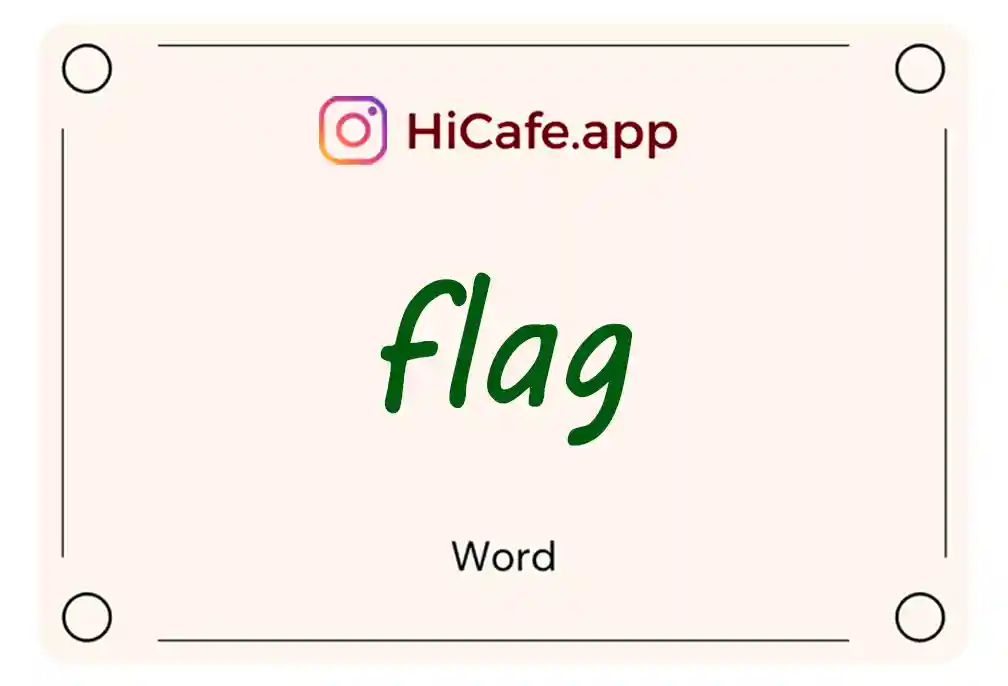 Meaning and usage of flag word