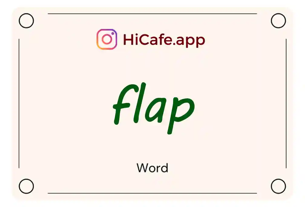 Meaning and usage of flap word