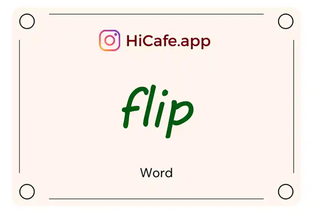 Meaning and usage of flip word