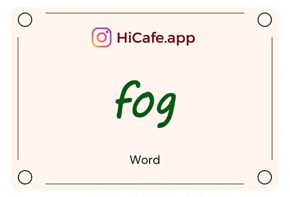 Meaning and usage of fog word