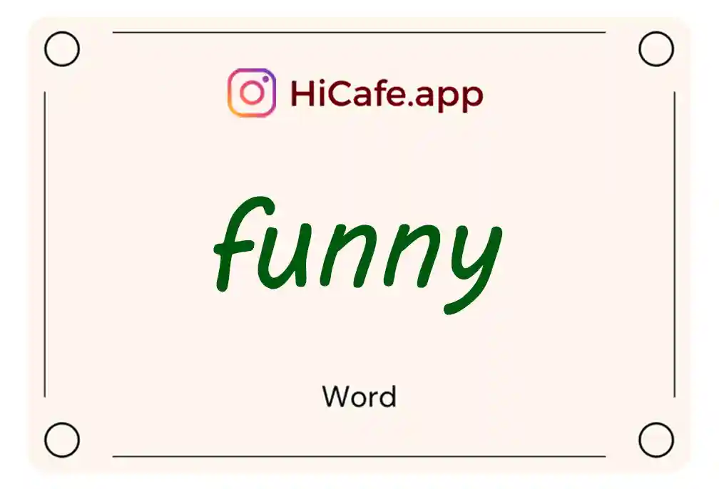 Meaning and usage of funny word