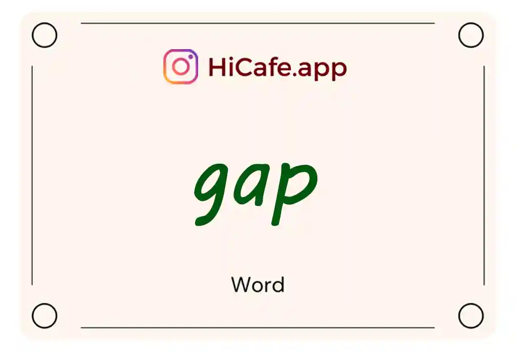 Meaning and usage of gap word