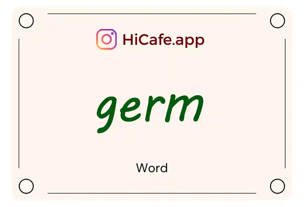 Meaning and usage of germ word