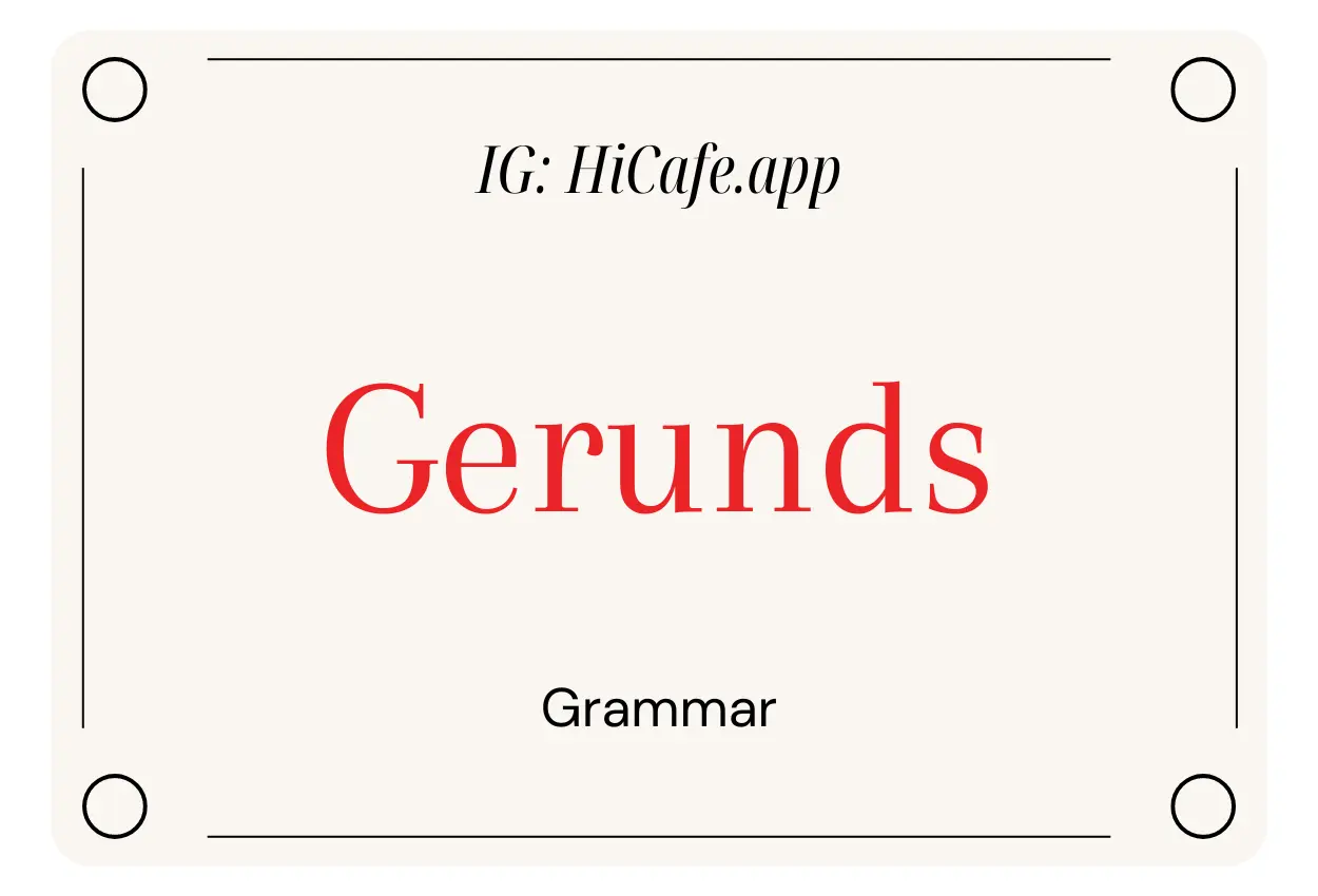 English Grammar Gerunds