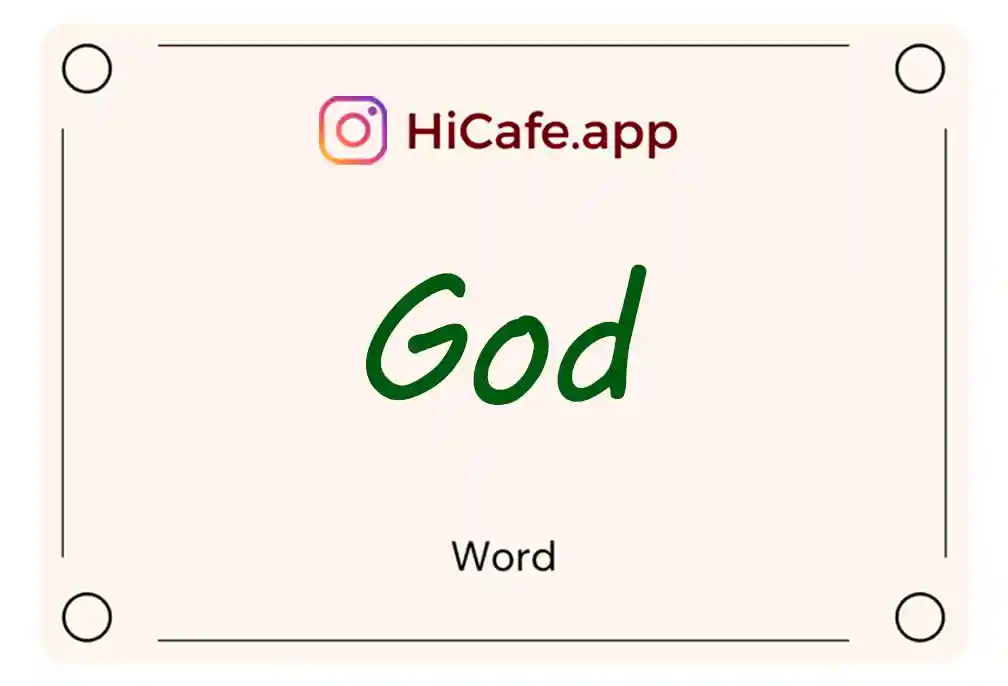 Meaning and usage of God word