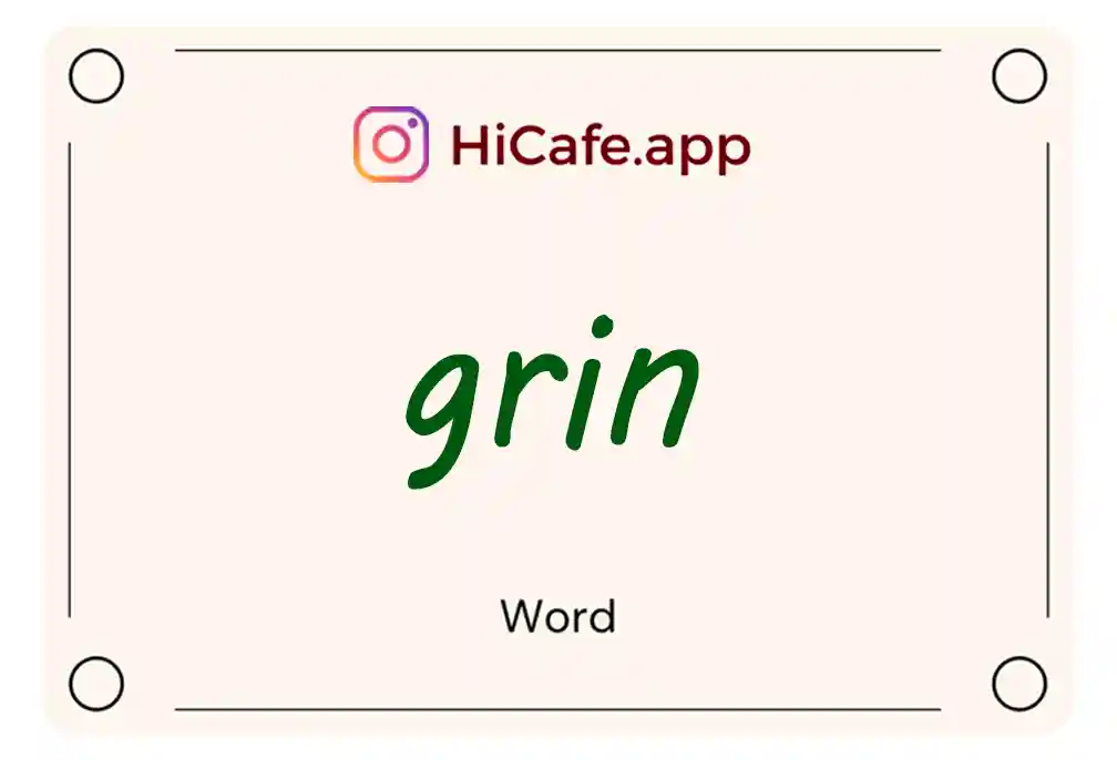 Meaning and usage of grin word