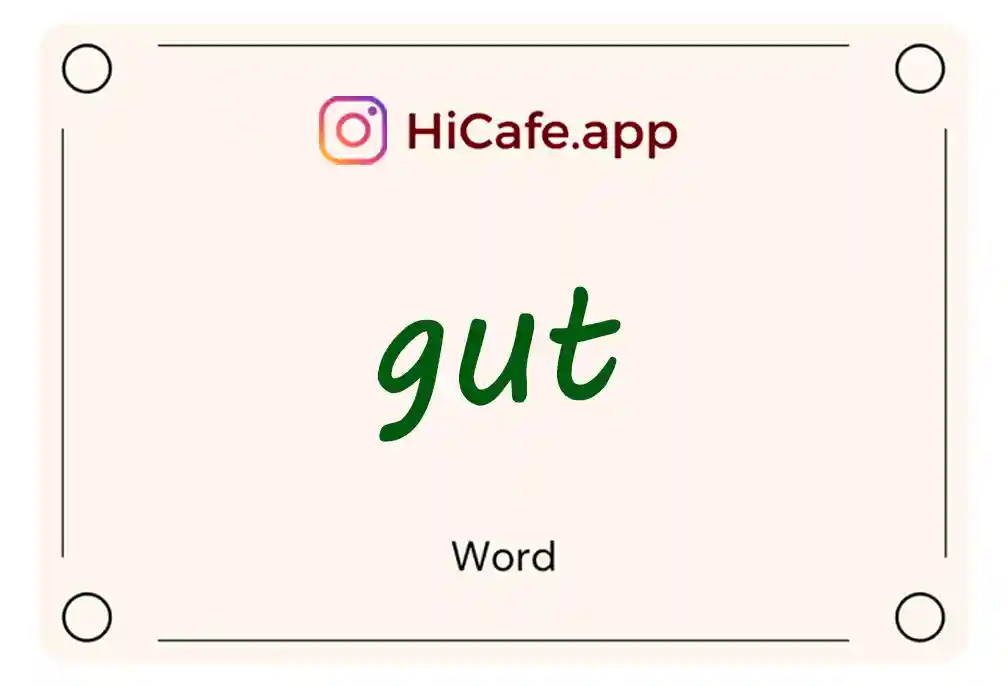 Meaning and usage of gut word